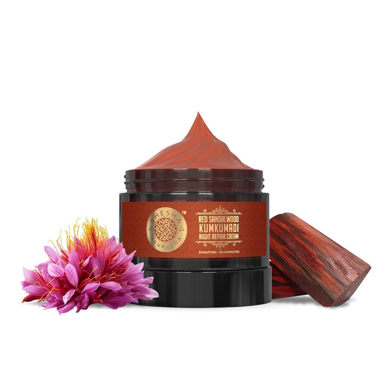 She..sha Nat.urals Ayur..veda Red Sandalwood Face Cream 50g | Herbal Night Cream with Natural Botanicals | Daily Moisturizing & Nourishing Skincare for All Skin Types