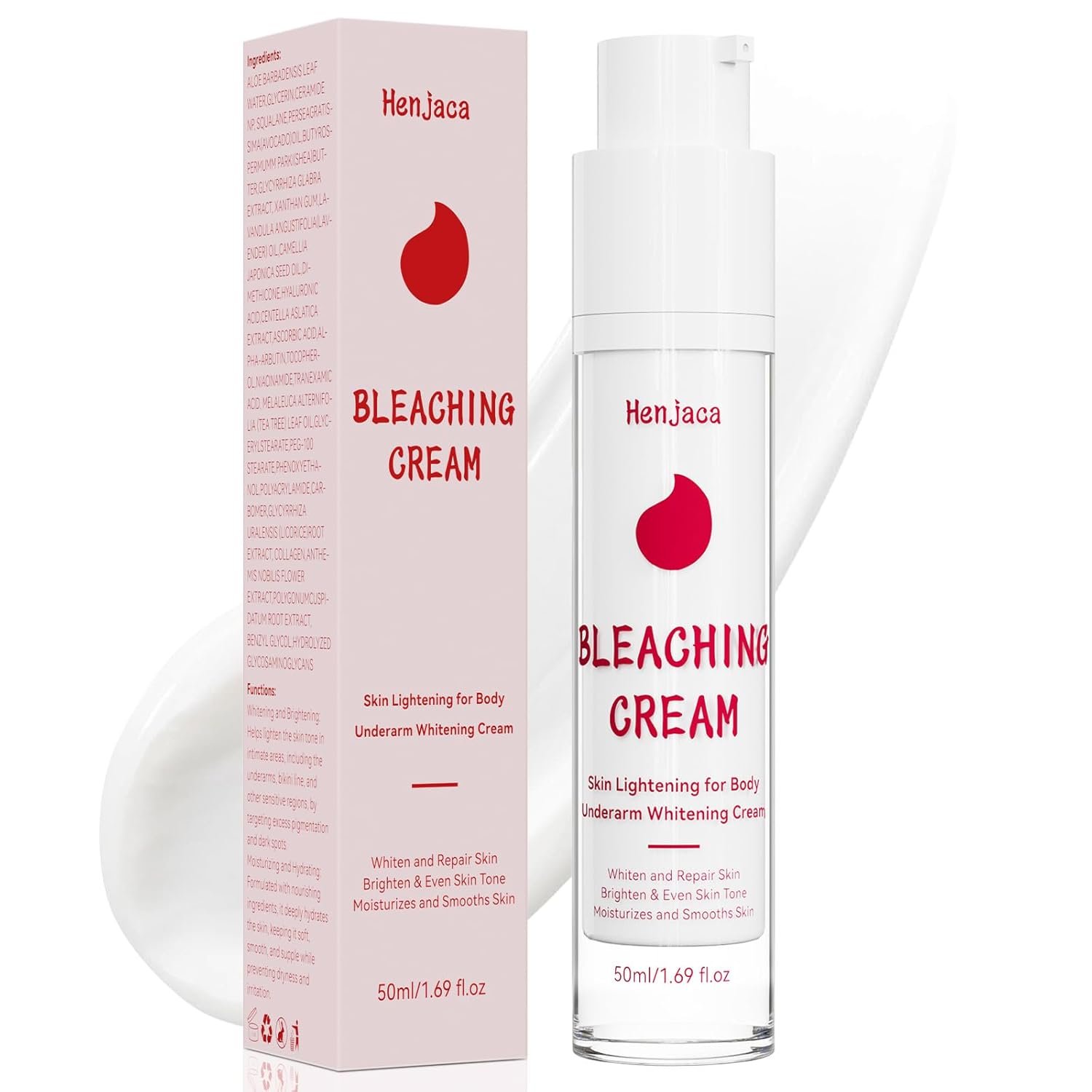 Skin Bleaching Cream, Dark Spot Remover for Face, Whitening Lightening Cream with Vitamin C for Even Tone, Hydration & Smooth Skin, Effective for Intimate Areas, Armpits, Knees, Elbows, etc.