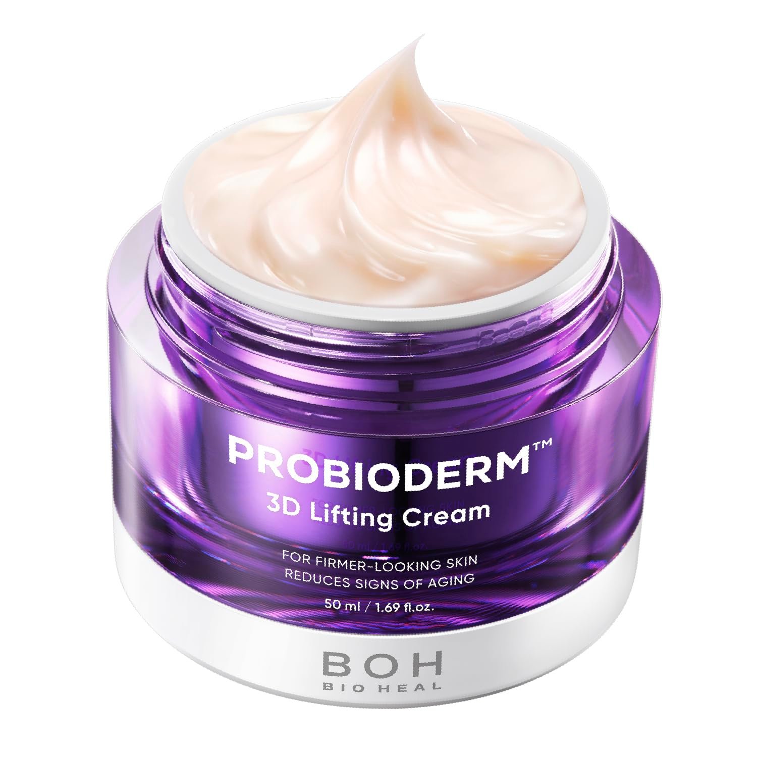 BIOHEAL BOH Probioderm 3D Lifting Cream 1.7 fl oz – Cardi B’s Advanced Korean Facial Night Cream with 17-Peptide Complex & Probioderm for Face and Neck, Butter-Rich Texture for Perfect Slugging