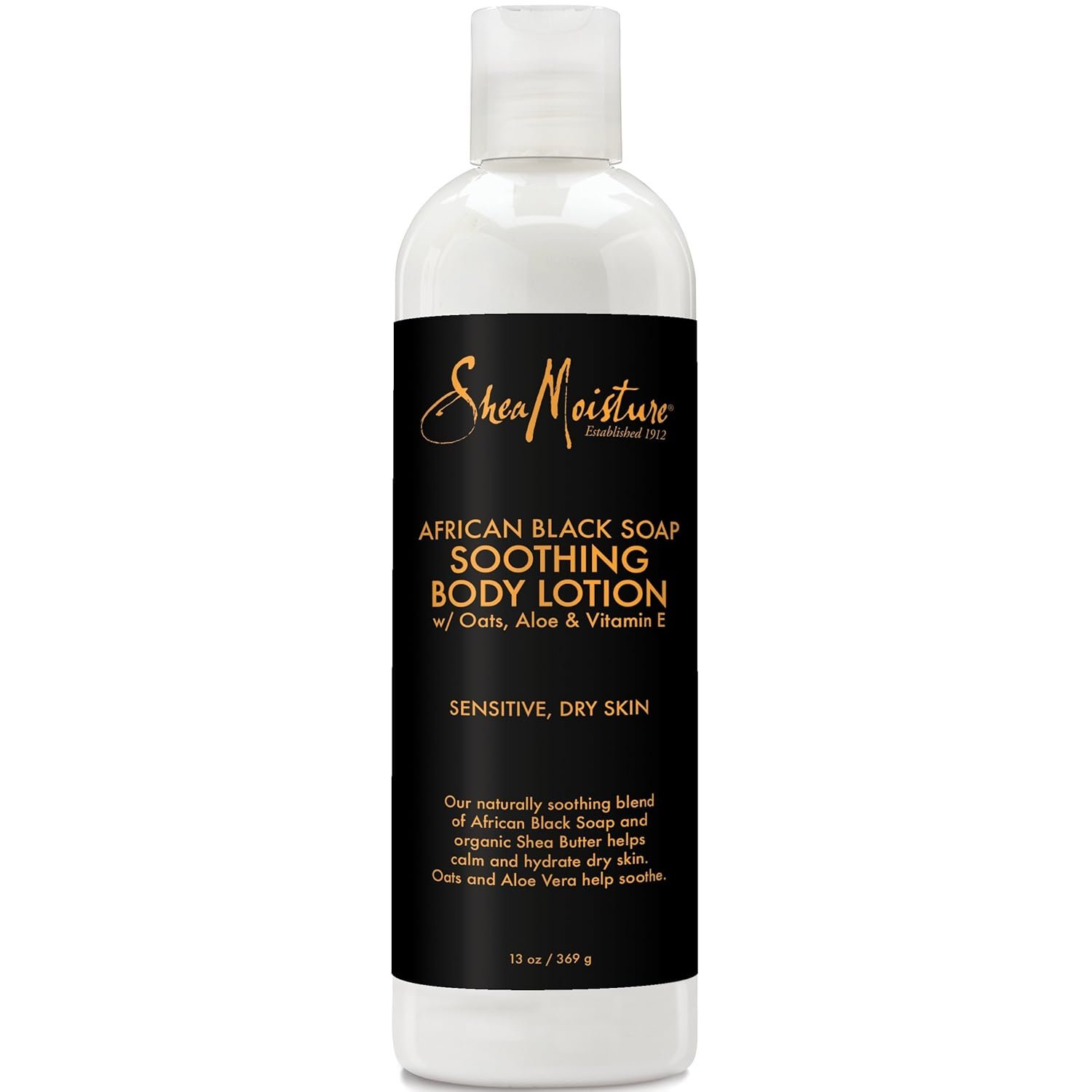 Sheamoisture Soothing Body Lotion for Troubled Skin African Black Soap Lotion with Shea Butter 13 oz