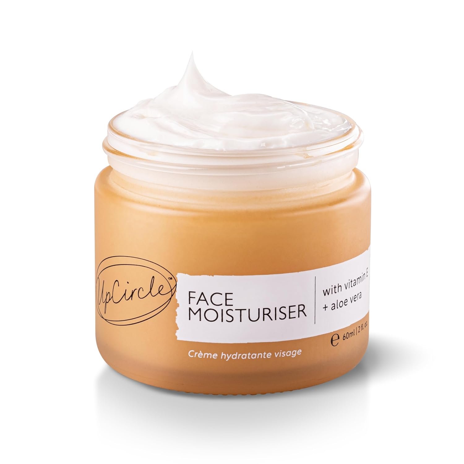 UPCIRCLE Face Moisturizer with Argan Powder 1.7oz – Nourishing Day Cream – Vitamin E, Aloe Vera, Glycerin, Shea + Coconut Butter – Natural, Vegan + Cruelty-Free