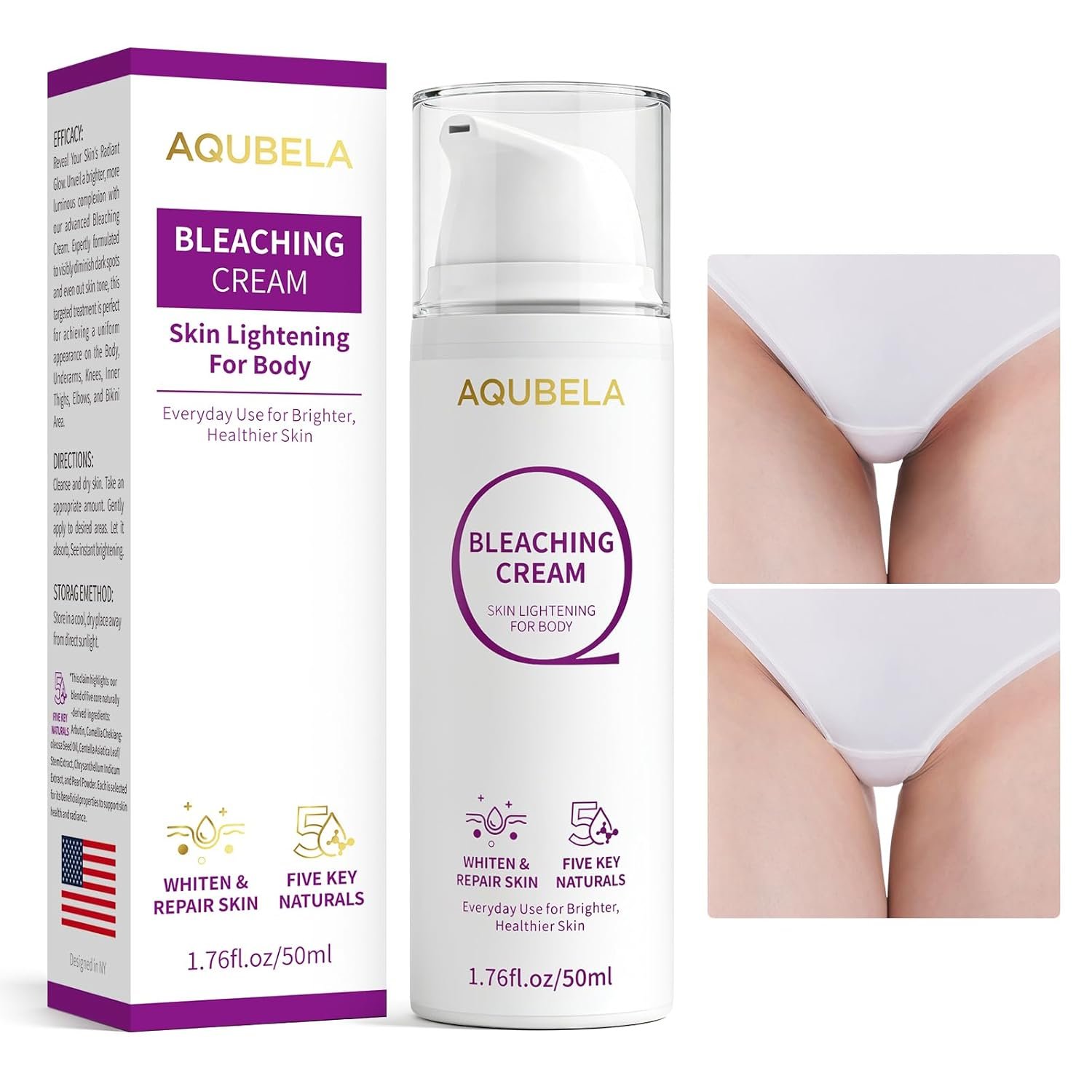 Skin Lightening Cream, Brightening Cream for Dark Spot Corrector for Intimate Areas, Elbow and Inner Thigh, Moisturizing Cream for Hyperpigmentation and Uneven Skin Tone