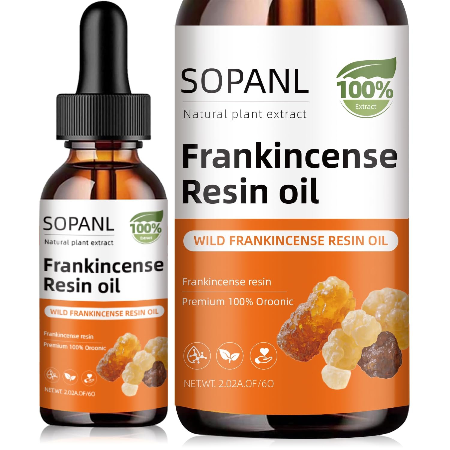 Organic Frankincense Resin Oil for Face – Reduces Fine Lines & Wrinkles, Soothes Irritated Skin, Deep Hydration for All Skin Types, Ideal for Daily Skincare Routine, 2 Fl Oz