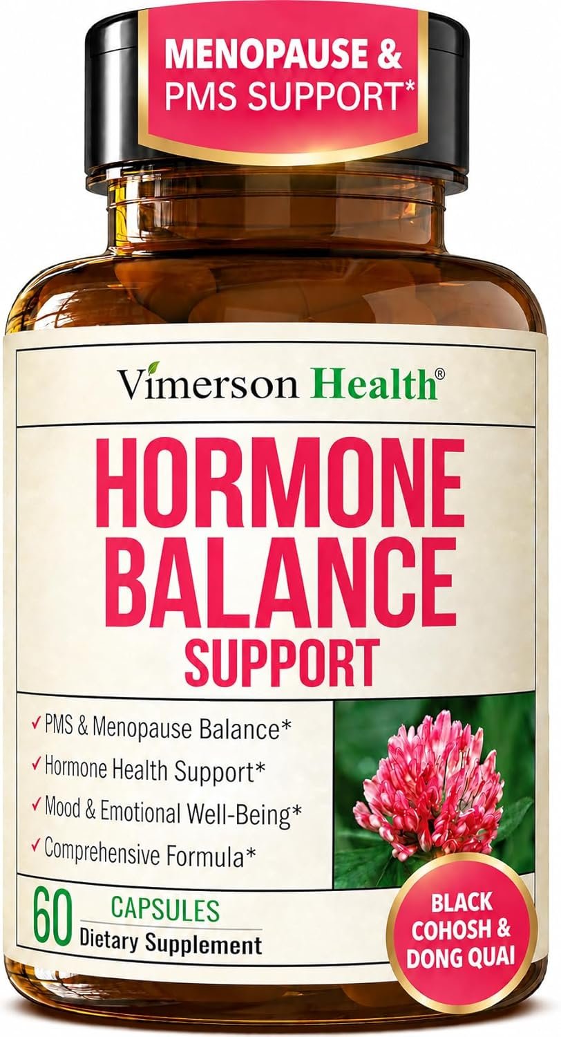 Hormone Harmony for Women with Black Cohosh, Dong Quai & Red Clover – Natural Hormone Balance for Women of All Ages – Supports PMS, Menopause & Mood – Women’s Hormone Balance Supplement – 60 Capsules