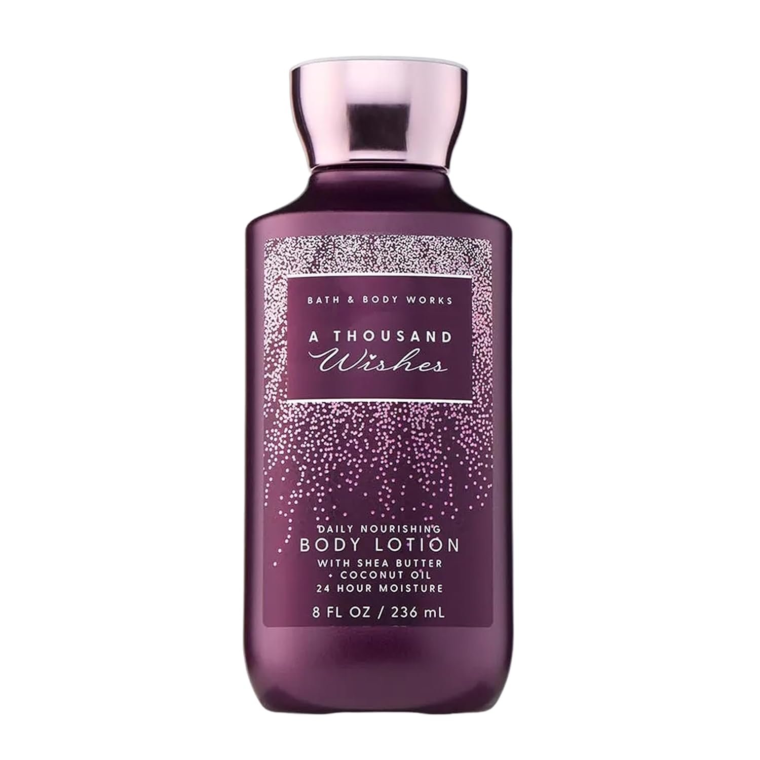 Bath & Body Works A Thousand Wishes Body Lotion, Lightweight Daily Moisturizer with Shea Butter & Coconut Oil, Sparkling Prosecco & Peony Scent, 8 fl oz – 1 Pack