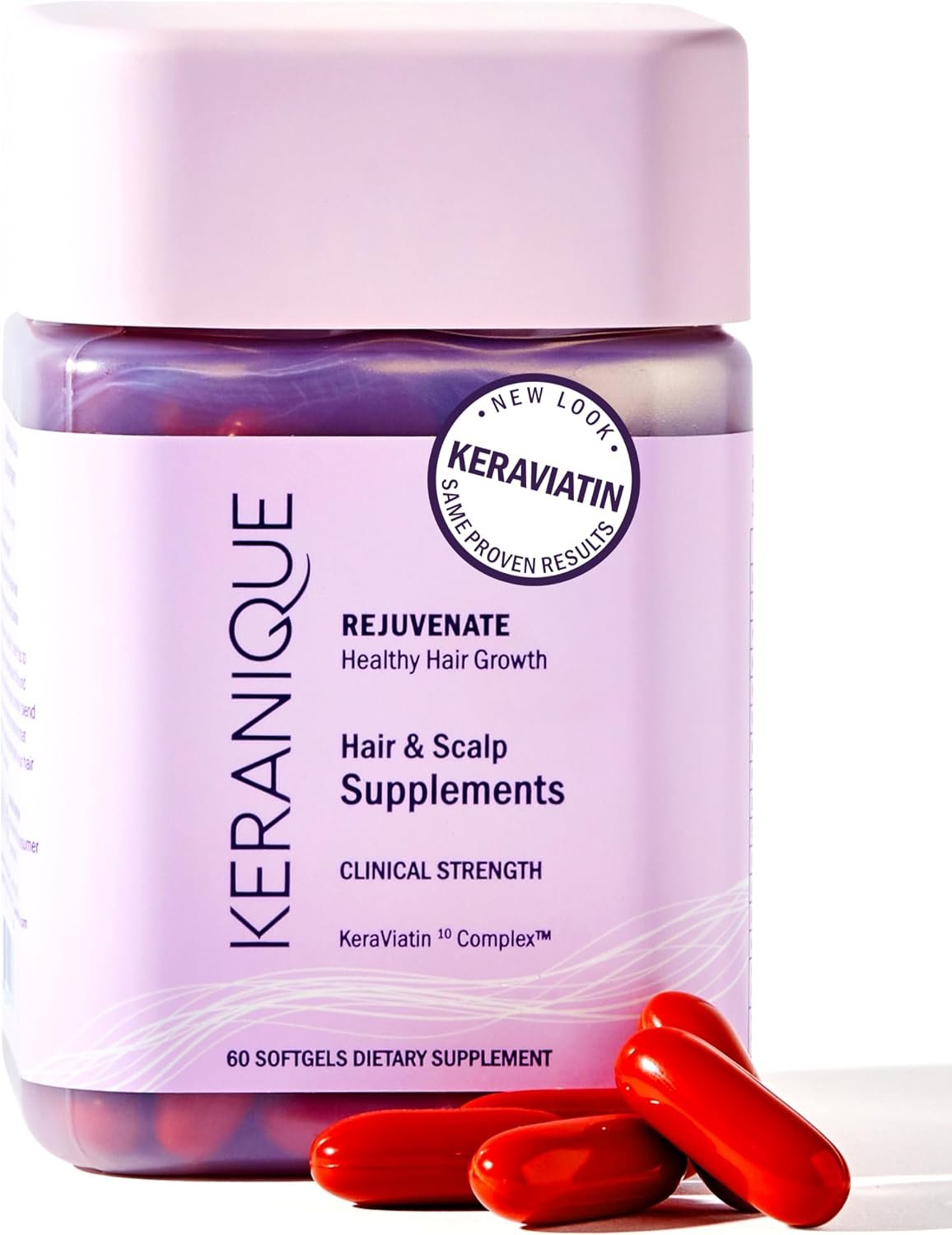 Keranique Hair & Scalp Supplements – Promote Strength and Growth Best for Thinning Nourish Your with Biotin, Vitamin B, More Vital Nutrients Keraviatin