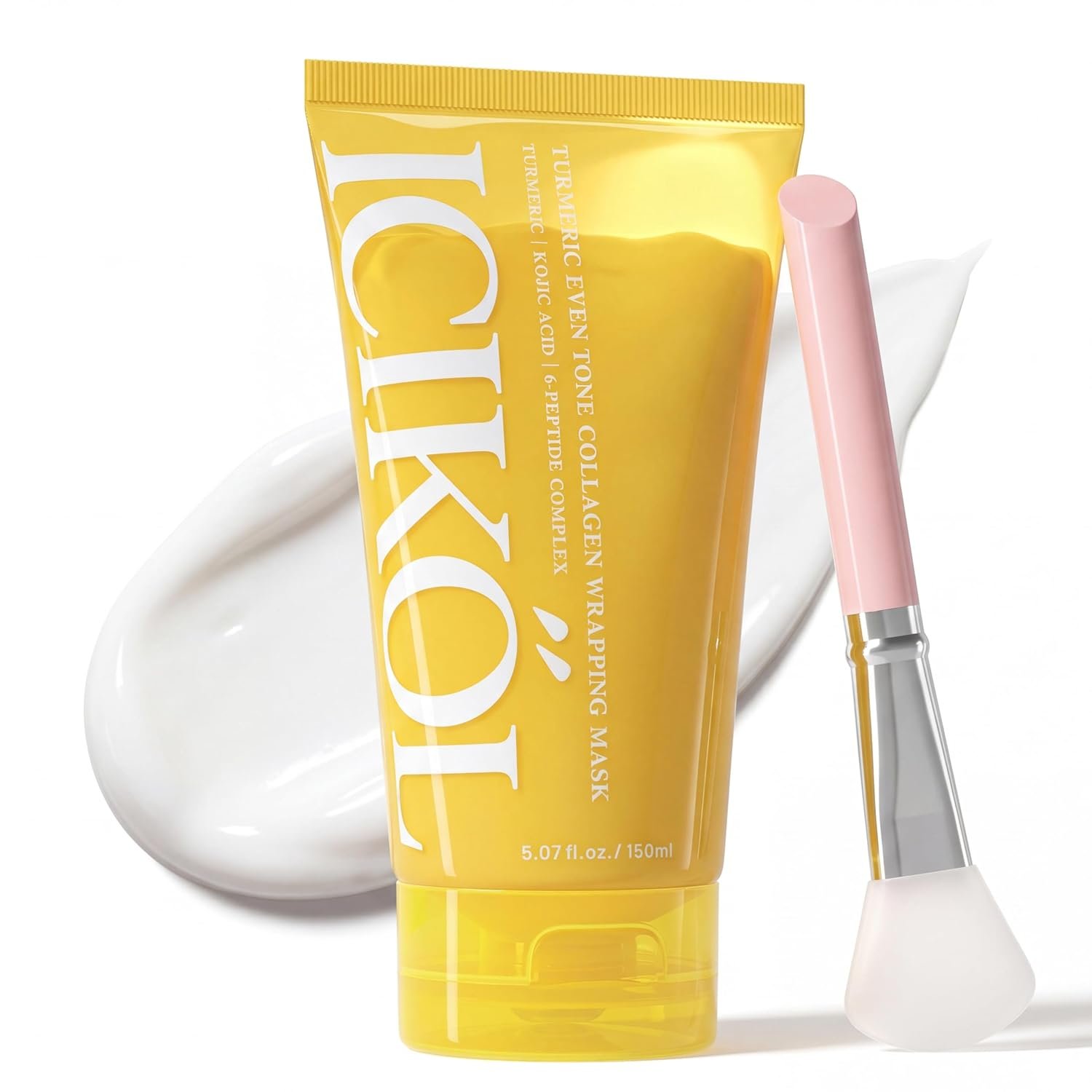 Turmeric Collagen Night Wrapping Mask 5.07 oz (2x Standard Size) – Overnight Peel-Off Face Mask with Kojic Acid & Vitamin C – Hydrating & Glow-Enhancing Korean Skincare for All Skin Types
