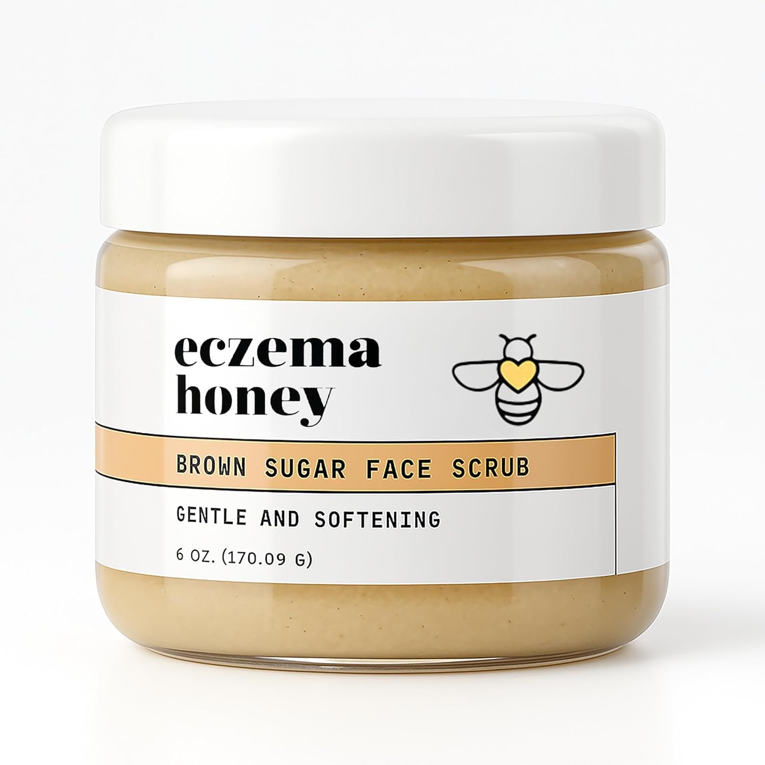 ECZEMA HONEY Brown Sugar Face & Body Scrub – Bath Scrub for Dry Skin – Natural & Gentle Face Scrub Soothes Eczema – Body Care Products for Women & Men – Sensitive Skin Exfoliating Body Scrub (6 Oz)