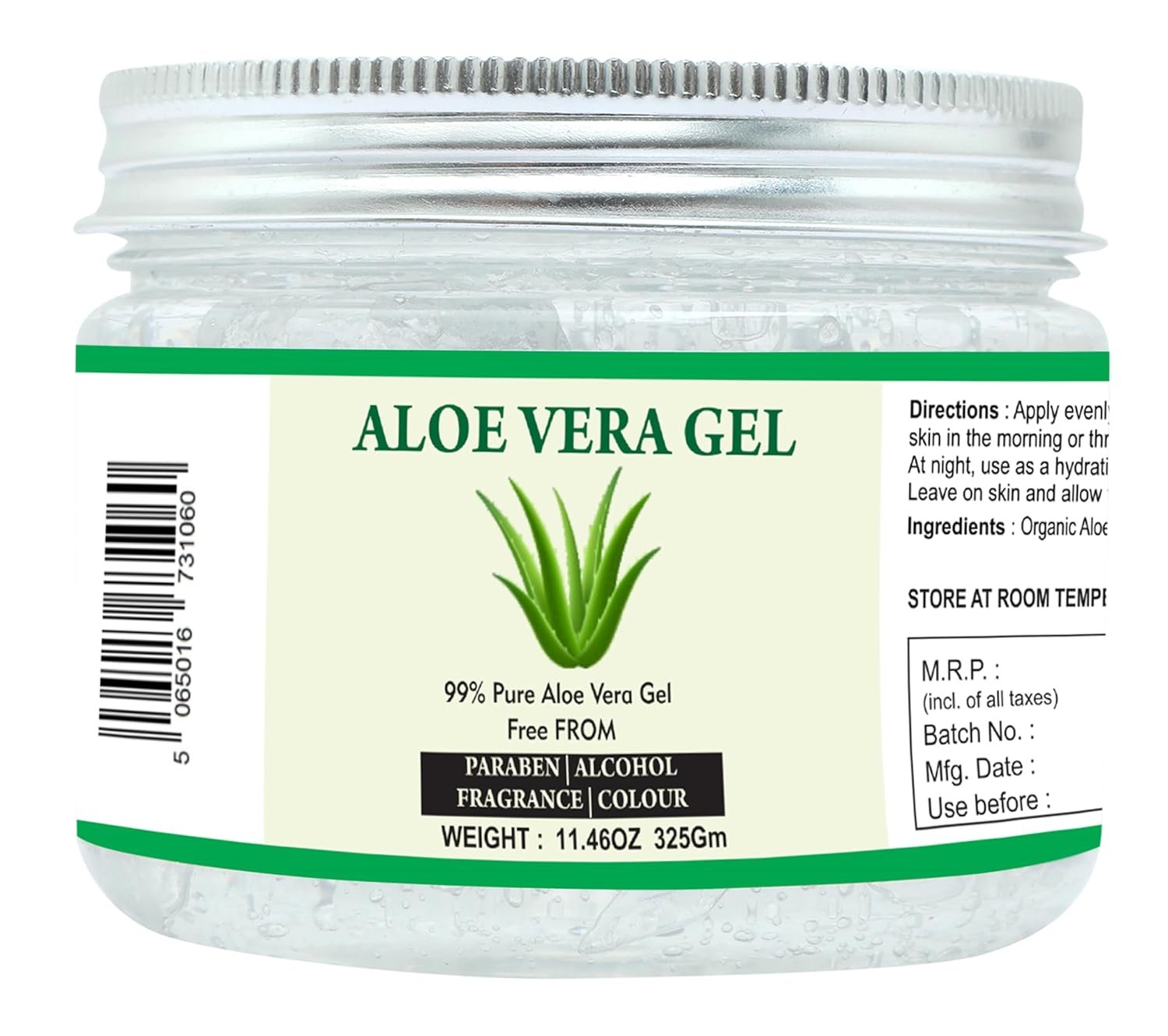 Raslok Aloe Vera Gel | 99% Pure Natural Aloe Gel | For Moisturizing Face Skin & Hair Care,Durable Moisturizing Hydrating Soothing | Non-Sticky (11.46 oz)