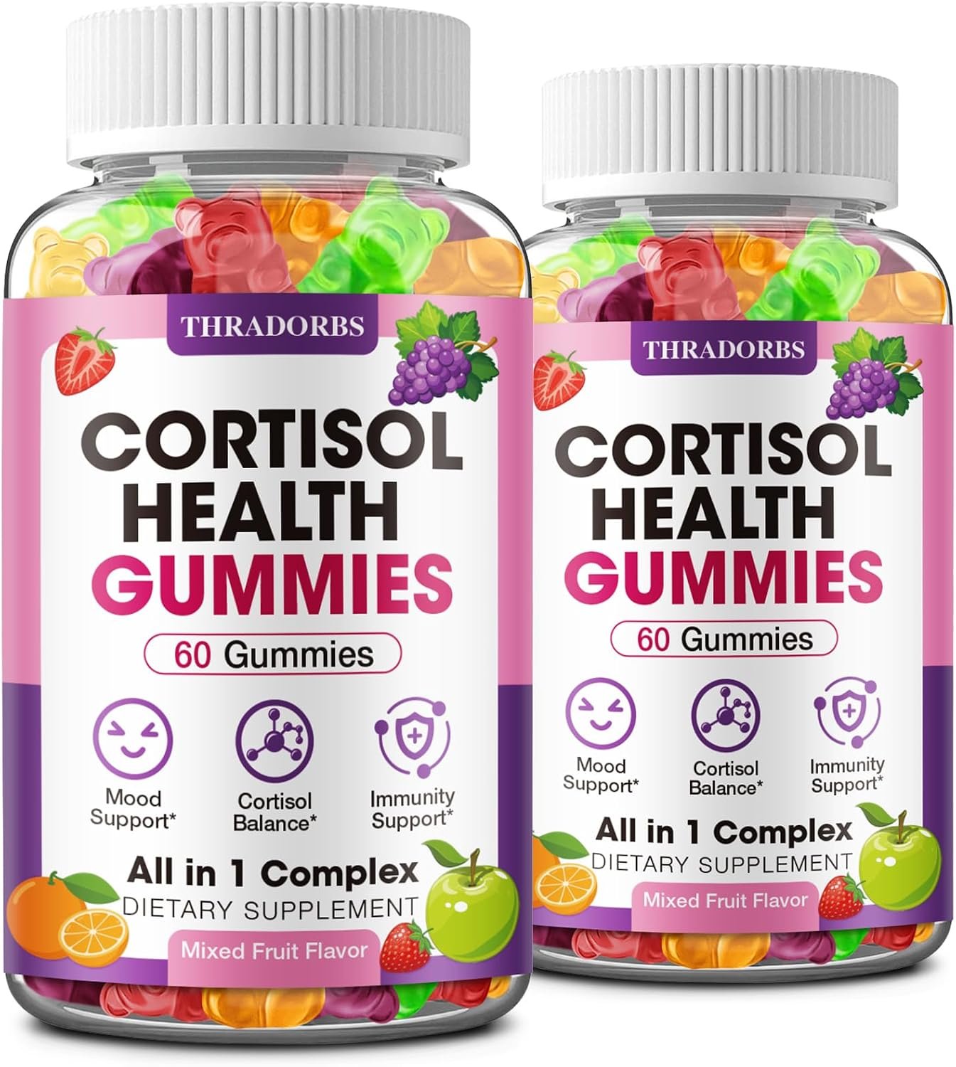 Cortisol Supplements for Women & Men, 60 Count (Park of 2)