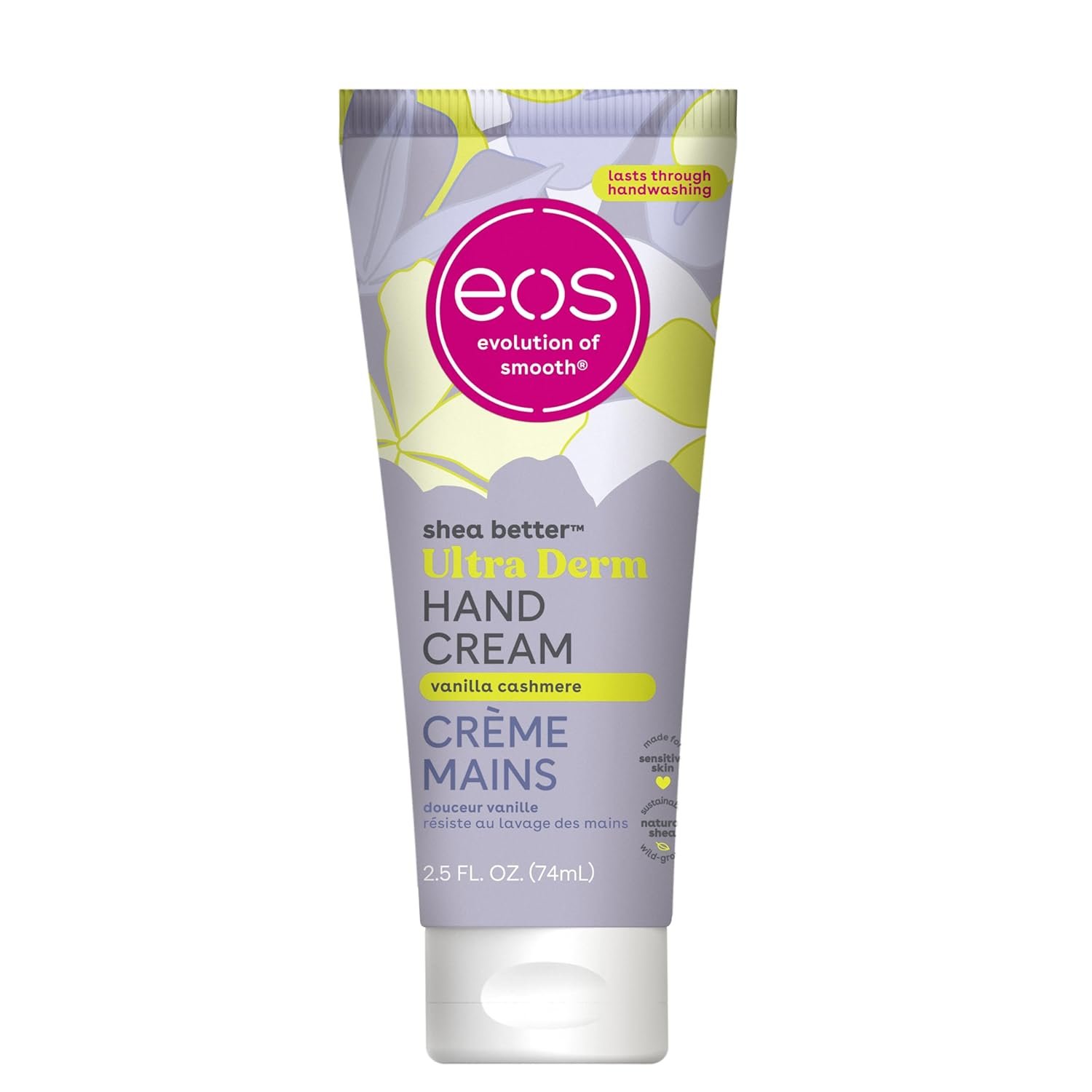 eos Shea Better Hand Cream – Vanilla Cashmere Hand Lotion | Instant Hydration + Lasting Protection | 2.5 oz