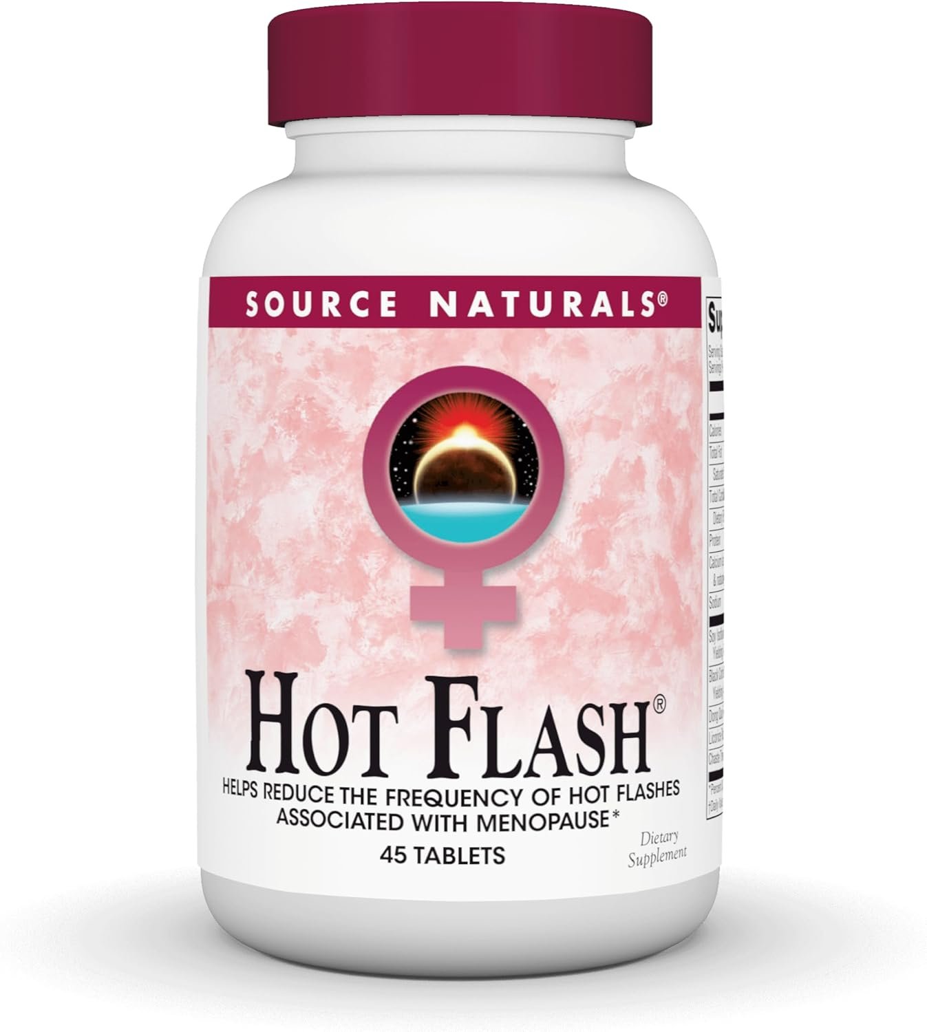 Source Naturals Hot Flash – Helps Reduce the Frequency of Hot Flashes Associated with Menopause, Non-GMO Soy – 45 Tablets