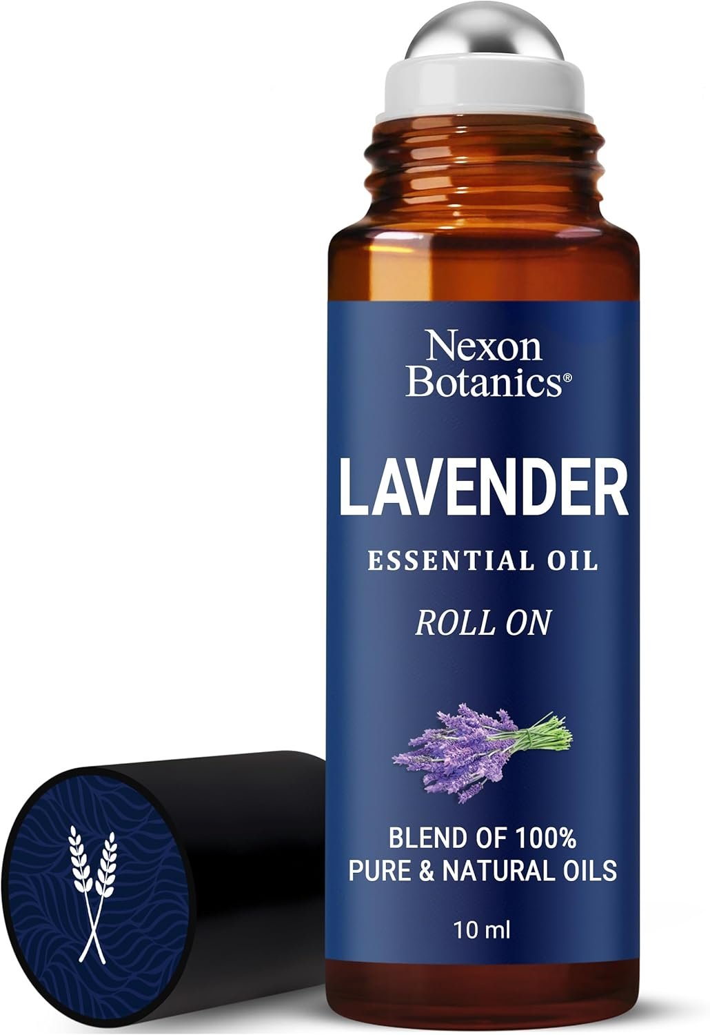 Lavender Essential Oil Roll-On 10 ml – Pure & Natural Blend, Prediluted Roller for Calmness, Relaxation & Skin Care – Nexon Botanics