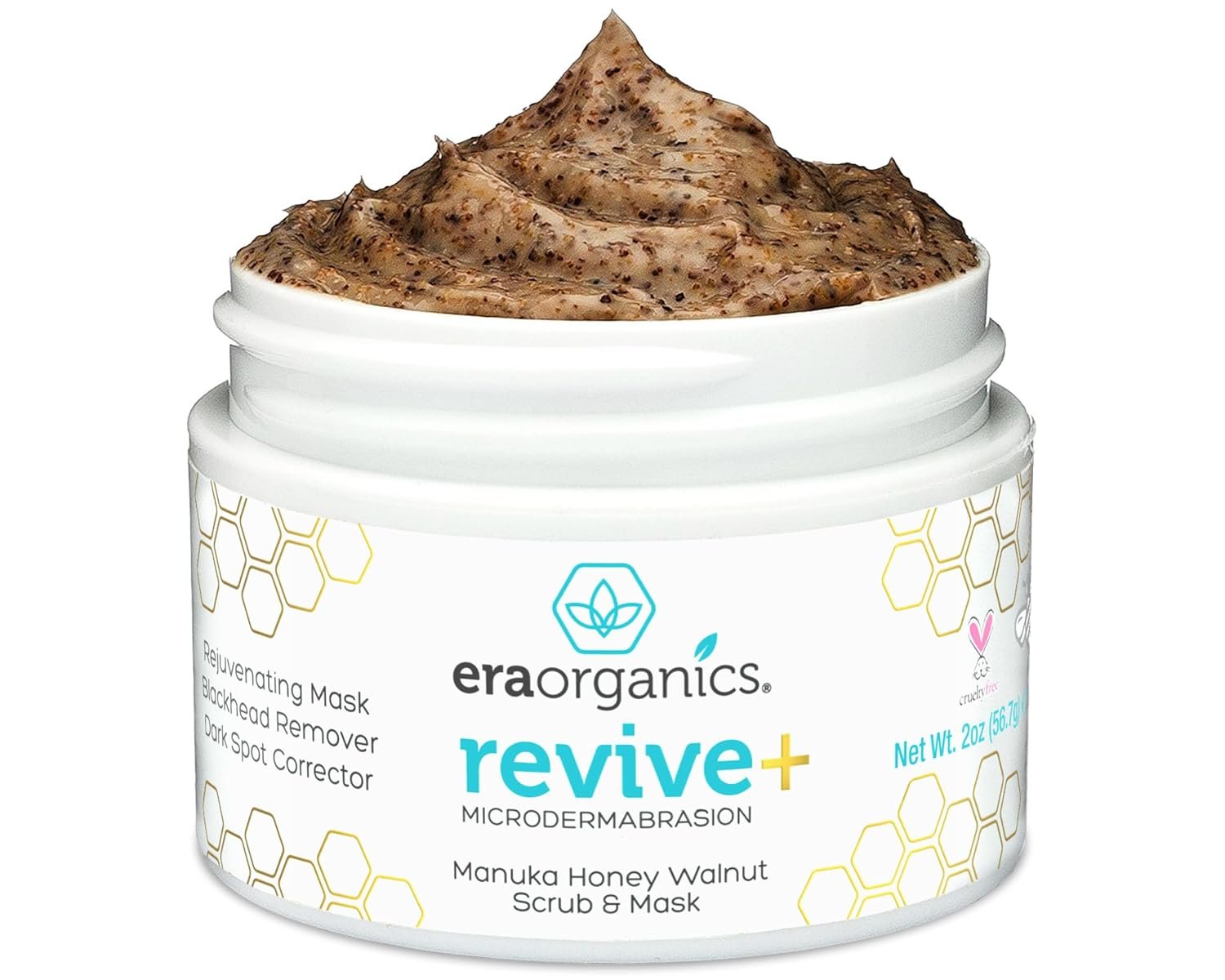 Manuka Honey Exfoliating Face Scrub – Gentle Microdermabrasion Face Exfoliator to Help Smooth, Soften & Balance with Moisturizing Organic Superfoods 2oz
