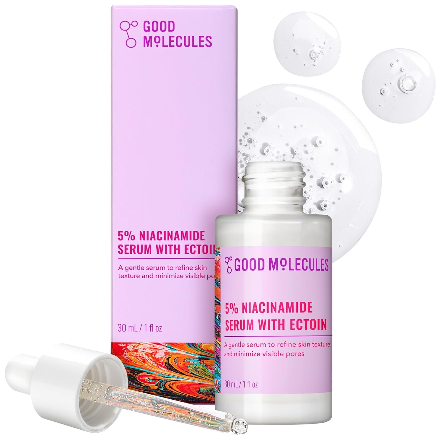 Good Molecules 5% Niacinamide Serum with Ectoin – Ultra Hydrating Serum to Target Enlarged Pores and Blemishes – Moisturizing, Pore Minimizer for Face – Skin Care