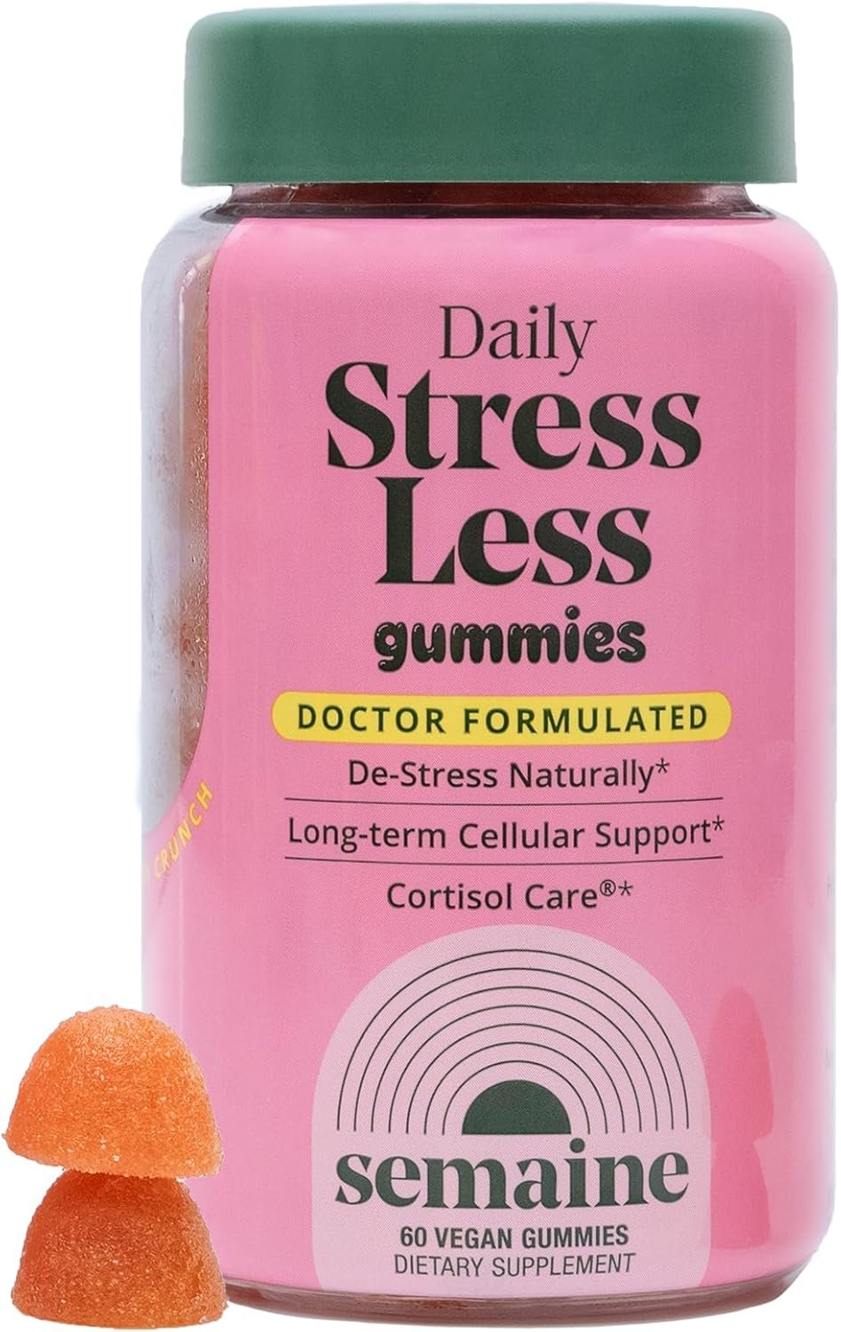 Semaine Stress Less Gummy with Cortisol Care™ 60 Count – Daily Support for Stress, Mood & Sleep