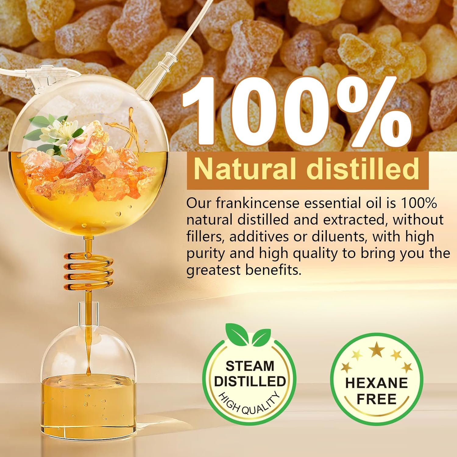 Frankincense Resin Oil for Face 2.02 fl.oz, Reduces Fine Lines & Wrinkles, Soothes Irritated Skin, Face Anti-Aging Anti-Wrinkles Hydrates Premium Frankincense Essential Oil, for All Skin Types