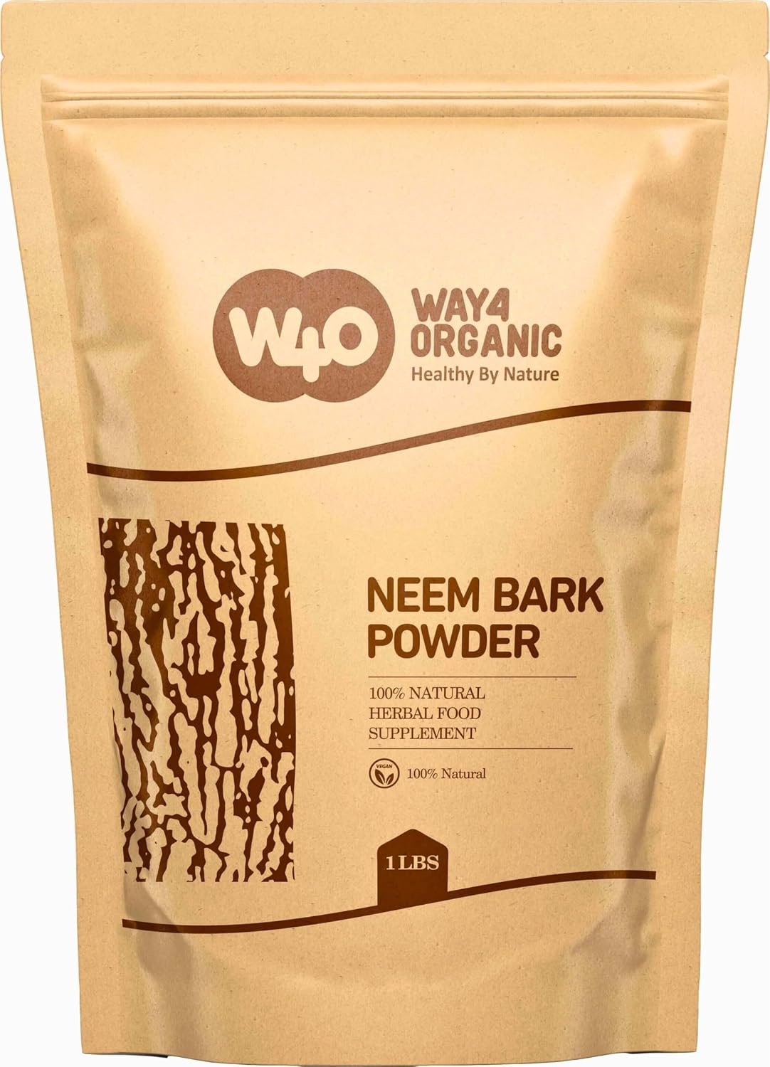 Way4Organic Neem Bark Powder 16 Oz (1 lb) – Dental and Digestion Support – Tooth Powder – All Natural
