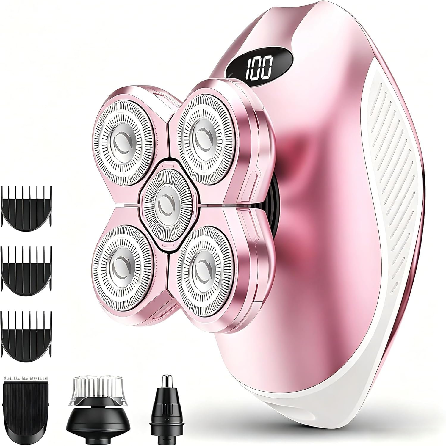 Electric Razors for Women, 5-in-1 Rechargeable Body Shaver – Waterproof Wet Dry Hair Remover – Trimmer for Lady Face Underarms Bikini,Lips,arms, Legs