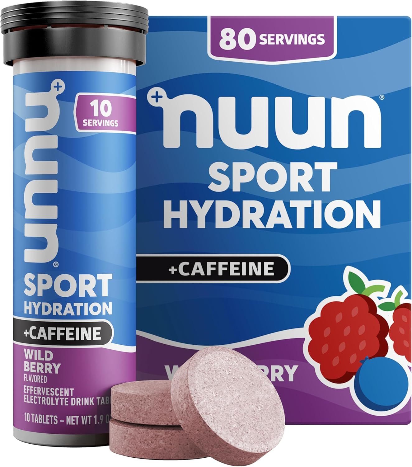 Nuun, Electrolyte Drink Tabs Energy Wild Berry, 8 Count, 1.9 Ounce